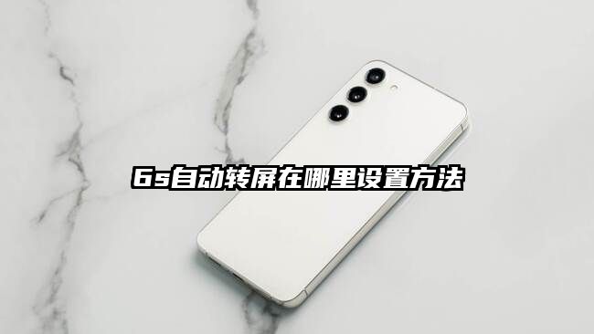 6s自動轉屏在哪里設置方法