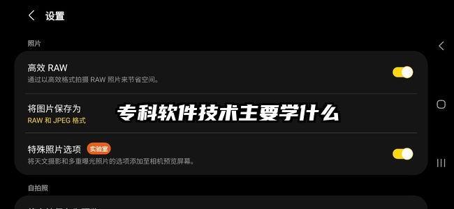 專科軟件技術主要學什么