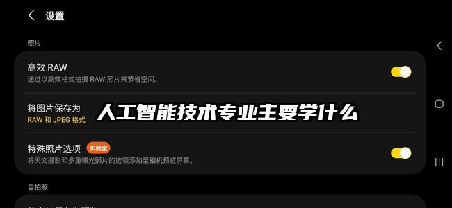 人工智能技術專業主要學什么