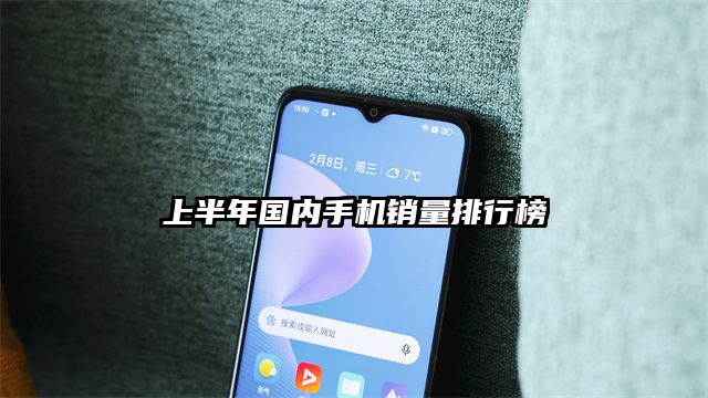 上半年國內(nèi)手機銷量排行榜