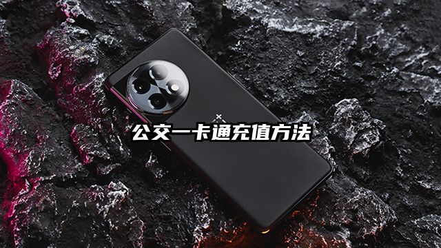 公交一卡通充值方法