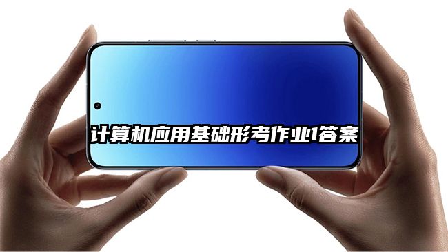 計算機應用基礎形考作業1答案