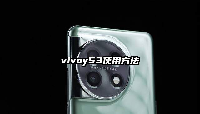 vivoy53使用方法
